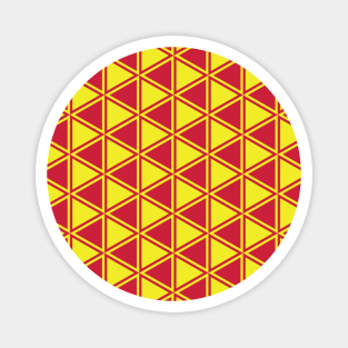 Red & Yellow Triangles Seamless Pattern 005#001 Magnet